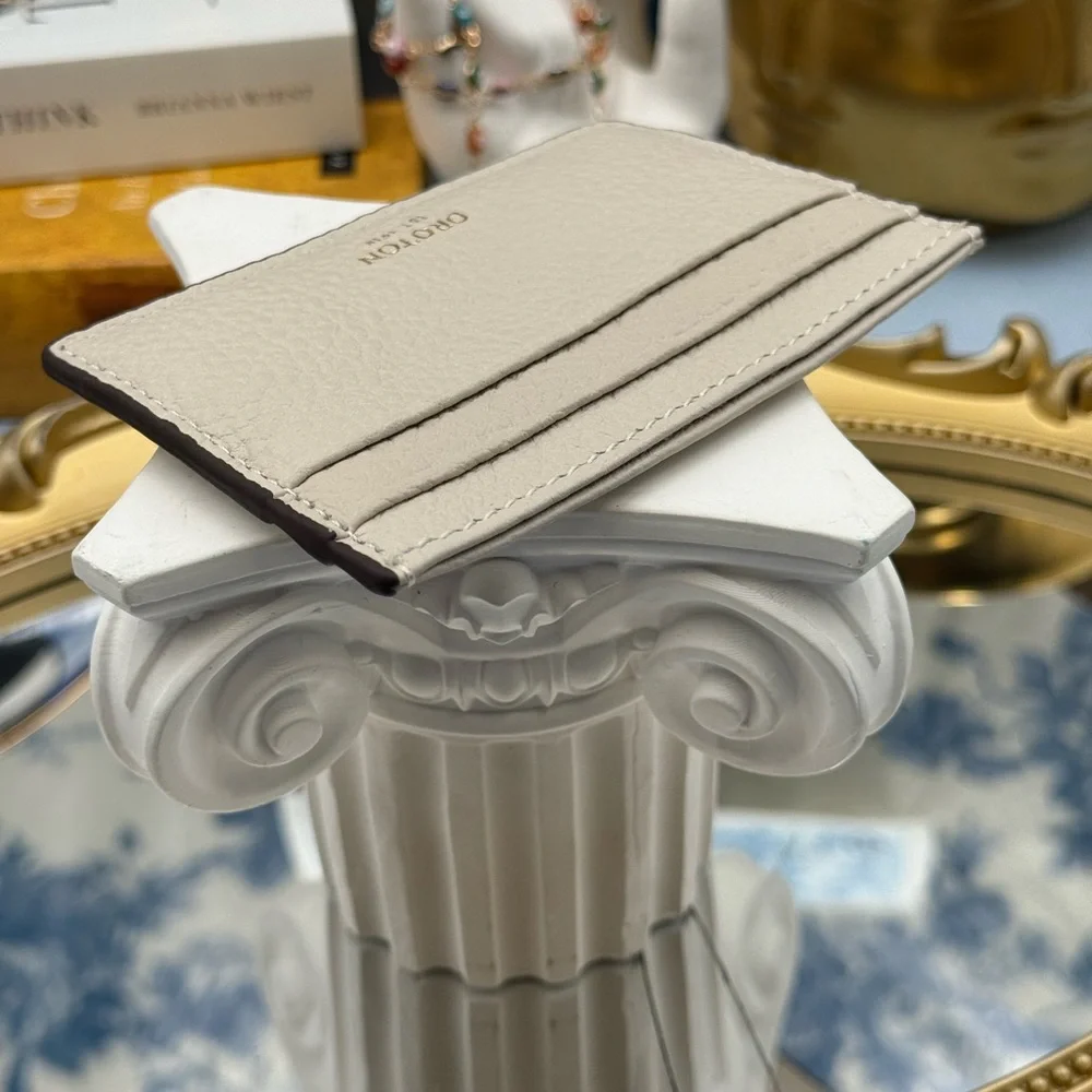 🆕 OROTON 🧿 NWOT Margot Card Sleeve, White Leather Cardholder